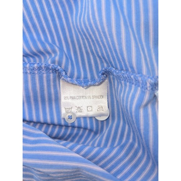 Fish Hippie Mens Blue Striped Polo XXL - Picture 7 of 8